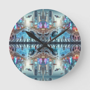 Futuristic City Wall Clock