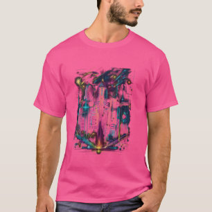 futuristic cityscape skyscraper double as music Sy T-Shirt