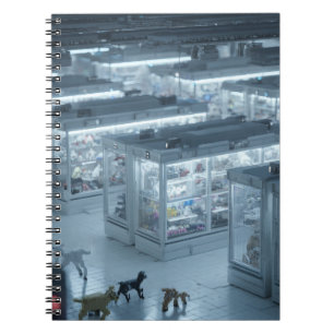 Futuristic Claw Machine Zoo Notebook