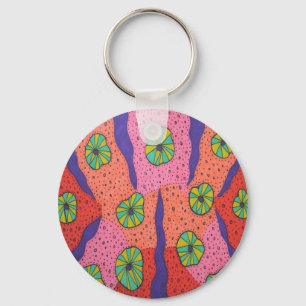 Futuristic Colourful Abstract Key Ring