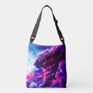 Futuristic Cosmic Neon Leopard  Crossbody Bag