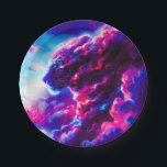 Futuristic Cosmic Neon Leopard  Paper Plate<br><div class="desc">A powerful cosmic leopard emerging from vibrant clouds of neon pink,  electric blue,  and deep violet.</div>