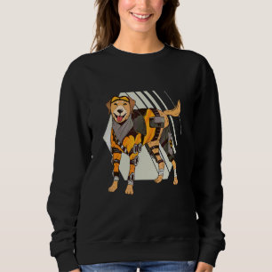 Futuristic Cute Warrior Dog Sweatshirt