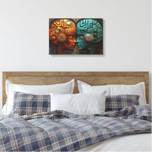Futuristic Cyberpunk Artificial Intelligence Art Canvas Print
