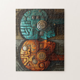 Futuristic Cyberpunk Artificial Intelligence Art Jigsaw Puzzle