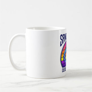 Futuristic Desert Worm Surf Club Synthwave T-Shirt Coffee Mug