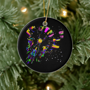 Futuristic Digital Art Creations  Ceramic Tree Decoration