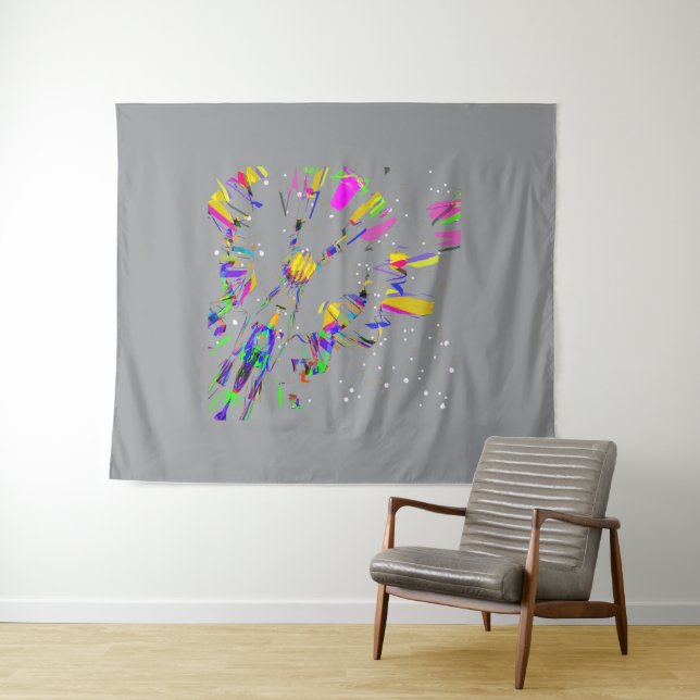 Futuristic Digital Art Creations Tapestry (In Situ (Horizontal))