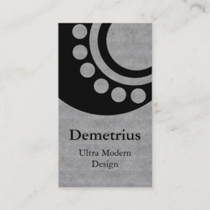 Futuristic Dimensions Business Card, Grey Card
