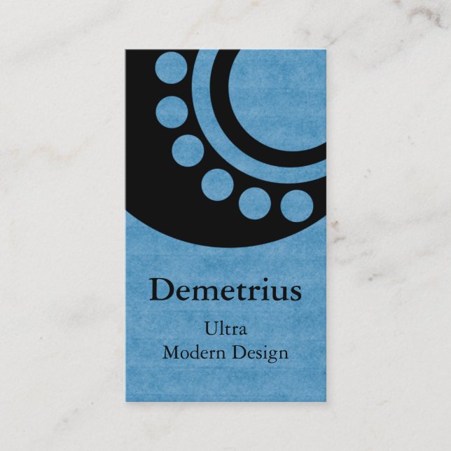Futuristic Dimensions Business Card, Light Blue Business Card (Front)