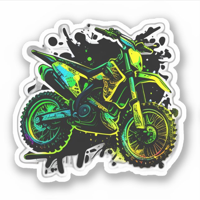 Futuristic Dirt Bike ,Neon Motocross Off Road Bike (Front)