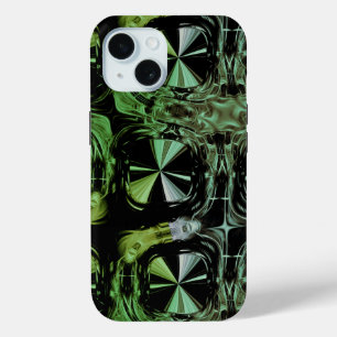 Futuristic Electric Plasma Fractal Design iPhone 15 Case