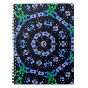 Futuristic Electric Plasma Fractal Design Notebook