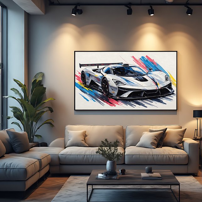 Futuristic Enthusiasts Race Car Canvas Print (Creator Uploaded)