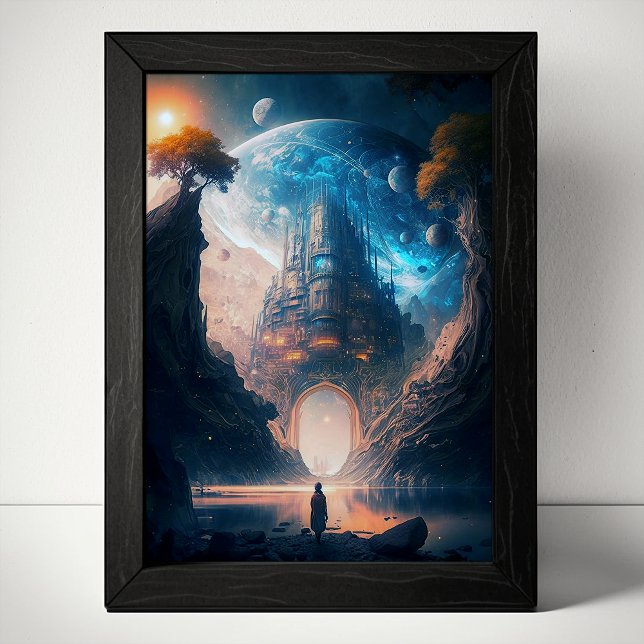 Futuristic Fantasy Castle Landscape Poster (Creator Uploaded)