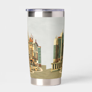 Futuristic Fantasy City Sci Fi Skyline Art Insulated Tumbler