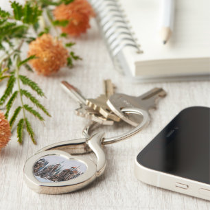 Futuristic Fantasy City Sci Fi Skyline Art Key Ring