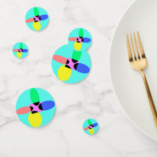 Futuristic flower confetti