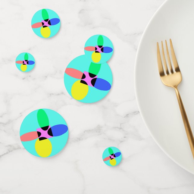 Futuristic flower confetti (Group)