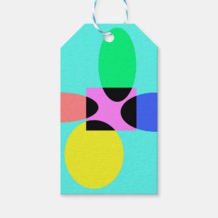 Futuristic flower gift tags