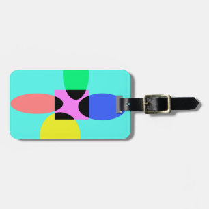 Futuristic flower luggage tag