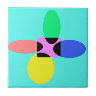 Futuristic flower tile