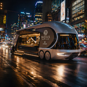 Futuristic Food Truck Luxury Concept  Poster