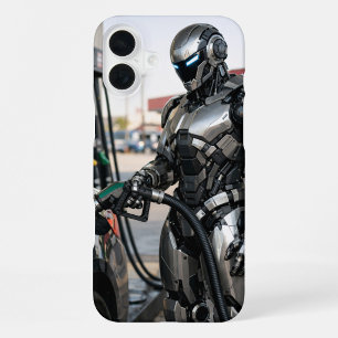 Futuristic Fuel Stop  iPhone 16 Plus Case