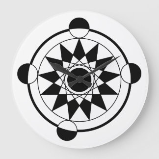 Futuristic Geometric Crop Circle Mandala Large Clock