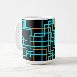 Futuristic Geometric Line Art  Coffee Mug