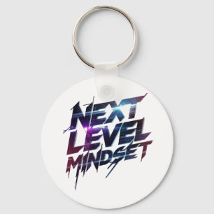 Futuristic Glitch Typography for Success Key Ring