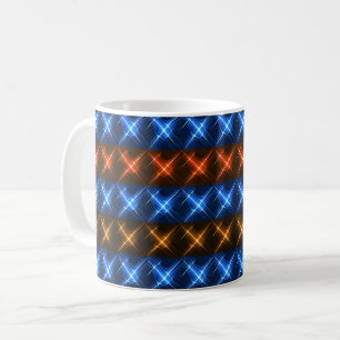 Futuristic Glowing Star Pattern Coffee Mug