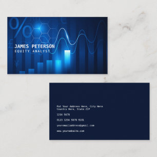 Futuristic Graphic Chart Stock Market Business Card