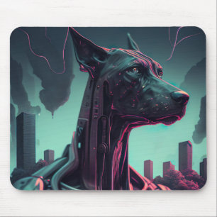 Futuristic Great Dane The Robotic Companion Mouse Pad