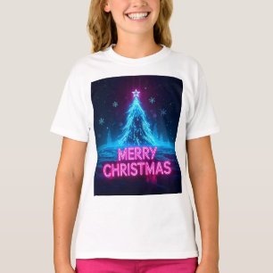 Futuristic Holiday Glow Design T-Shirt