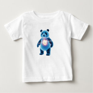 Futuristic Holographic 3D Panda Medical Scan Baby T-Shirt