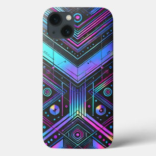 Futuristic Holographic Cyberpunk iPhone 13 Case
