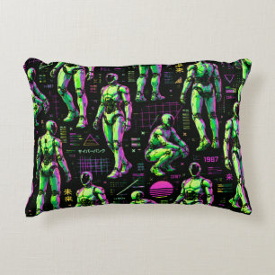 Futuristic Humanoid Robot Art AI Android Sci-Fi Decorative Cushion