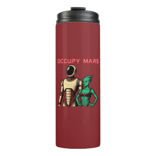 Futuristic Humanoid Robot on an Alien Planet Thermal Tumbler