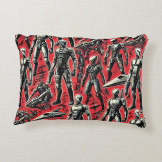 Futuristic Humanoid Robot Pattern | AI Robotics Sc Decorative Cushion