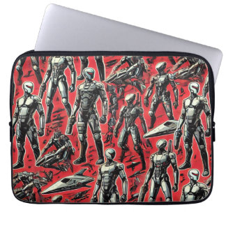Futuristic Humanoid Robot Pattern | AI Robotics Sc Laptop Sleeve