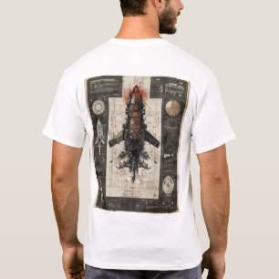 Futuristic Hyperreal Infographics Tech T-shirt