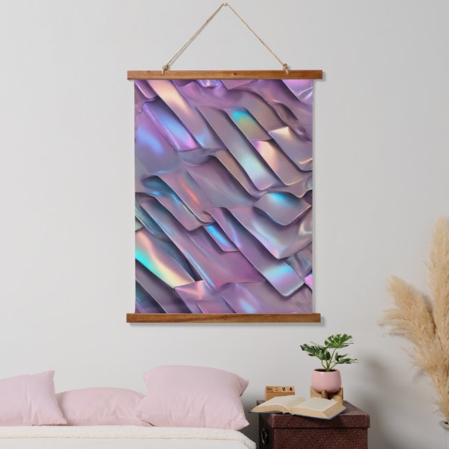 Futuristic iridescent/abstract holographic  hanging tapestry (Bedroom)