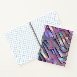Futuristic iridescent/abstract holographic notebook