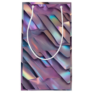 Futuristic iridescent/abstract holographic  small gift bag