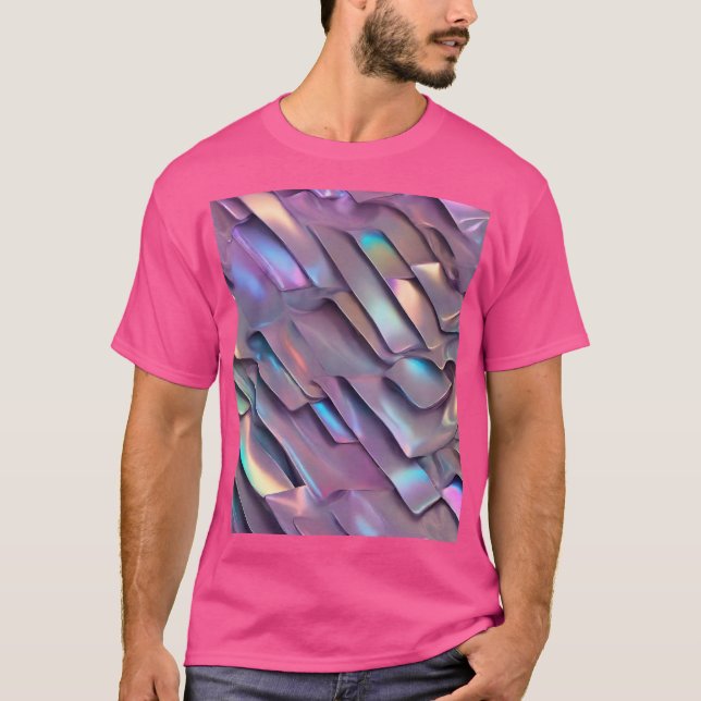 Futuristic iridescent/abstract holographic  T-Shirt (Front)