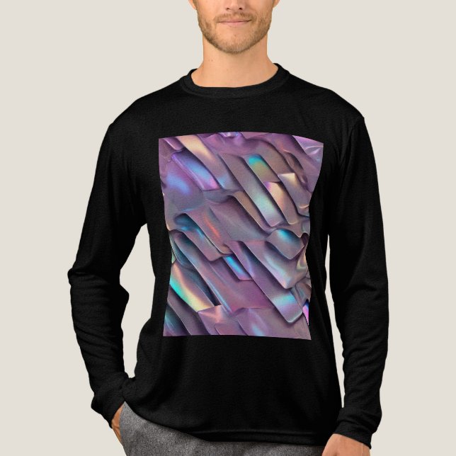 Futuristic iridescent/abstract holographic  Tri-Blend shirt (Front)