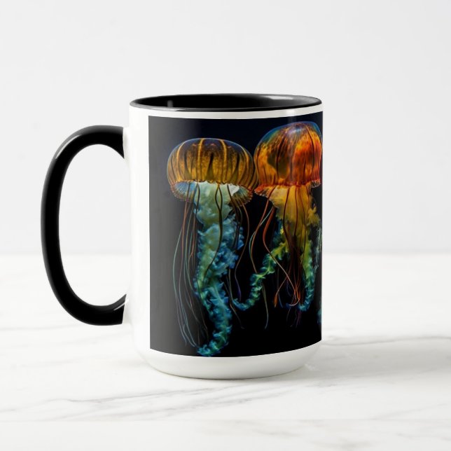 Futuristic Jelly Fish  Mug (Left)