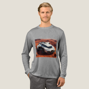 Futuristic Mars Explorer   AI-Enhanced Sci-Fi Tri-Blend Shirt