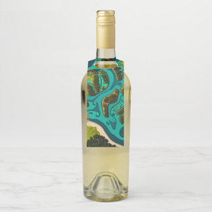 Futuristic Marshlands Bottle Tag
